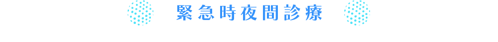 緊急時夜間診療